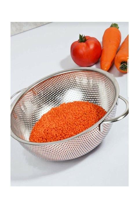 AKDAG HOME Paslanmaz Makarna Süzgeçi 22 Cm