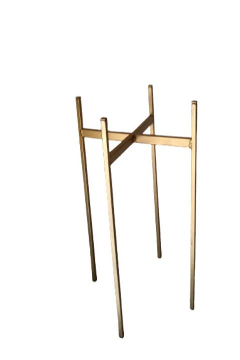 MarkaDepodan Gold Metal Ayaklı Saksılık Büyük Boy Ms-35