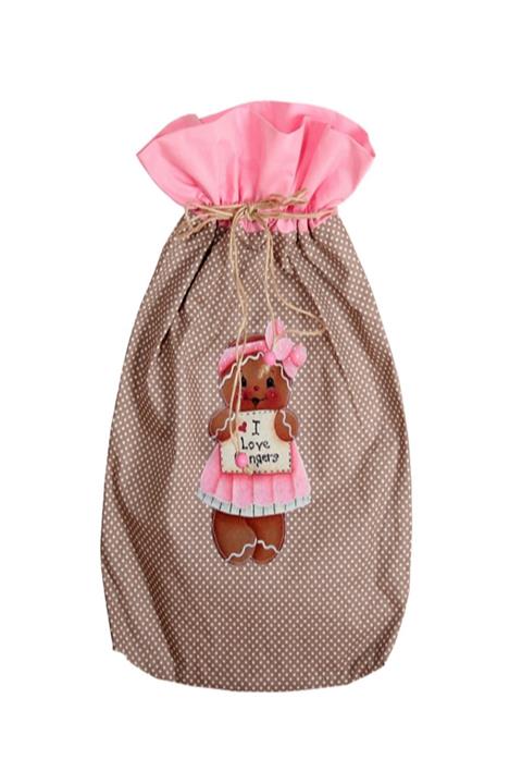 byNihalce By Nihalce Pembe Ginger Ekmek Torbası