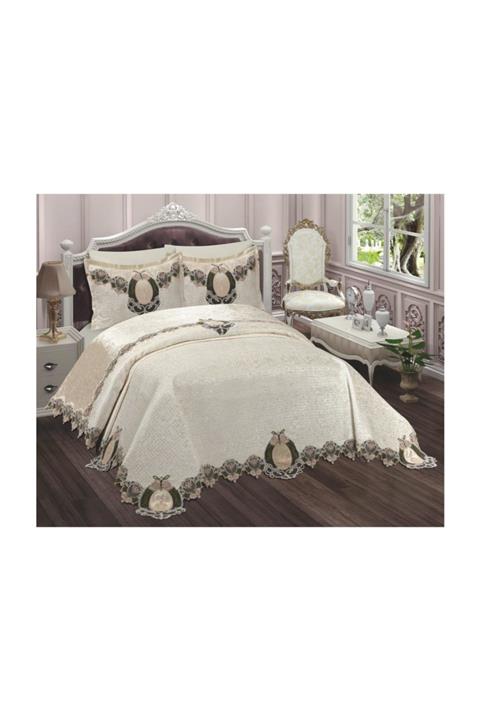 Essen Çift Kişilik Cenova Pike Takımı 240 x 260 Krem