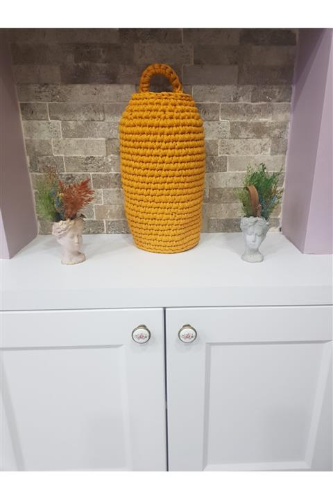 ÖRGÜM Poşetlik Hardal Renk 30x15 Cm