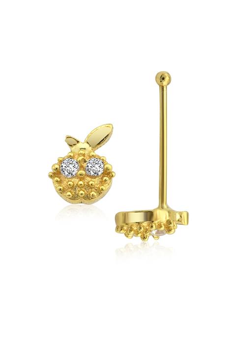 Tual Diamond 14 Ayar Altın Zirkon Taşlı Sallantılı Tavşan Hızma