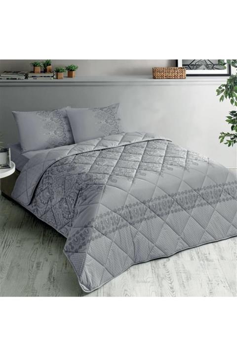 Taç Janet Ranforce Çift Kişilik Yorgan Seti Gri