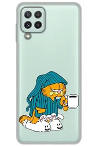 Samsung Galaxy A22 Kılıf Hd Baskılı Kılıf - Uykucu Garfield