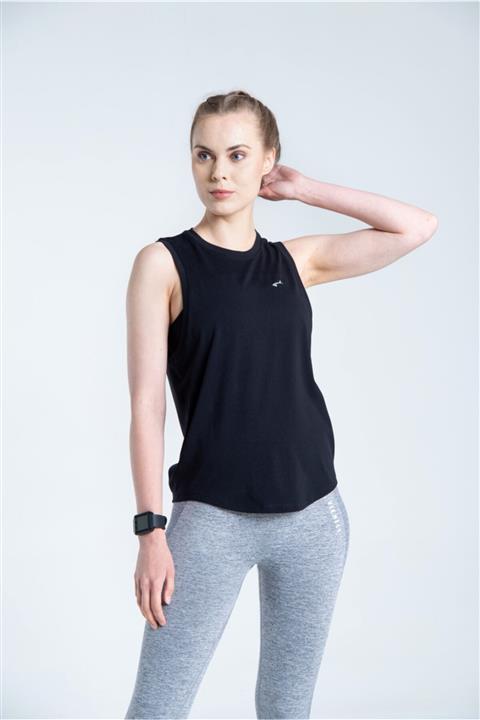 Vienfit Kadın Yumuşak Dokulu Dikişsiz Spor Tshirt - Limber Tank Top Siyah