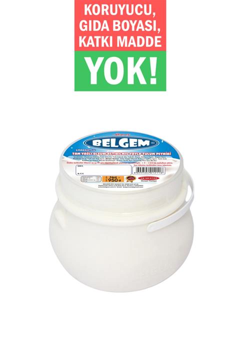 BELGEM Tulum Peynir Katkısız Koruyucusuz %100 Doğal Tam Yağlı 950 gr Sade