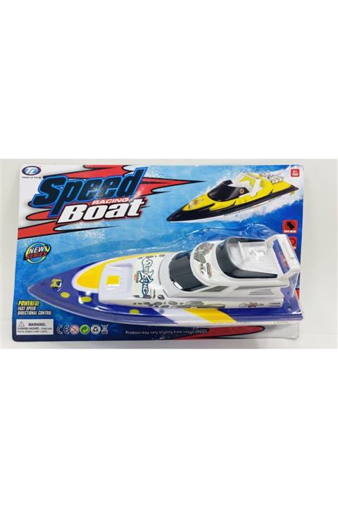 toysandmore Bot Oyuncak Pilli Suda Giden Gemi Boat Racing 28 Cm Uzunluk Mor
