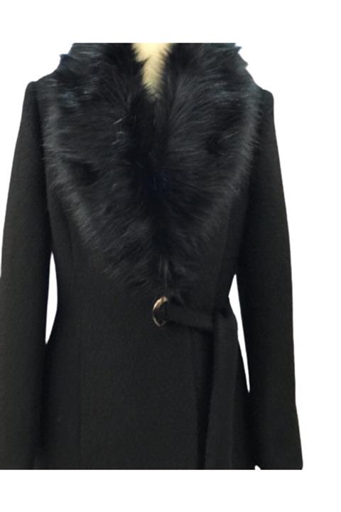 Matex Yaka Kürklü Tasarım Kaban