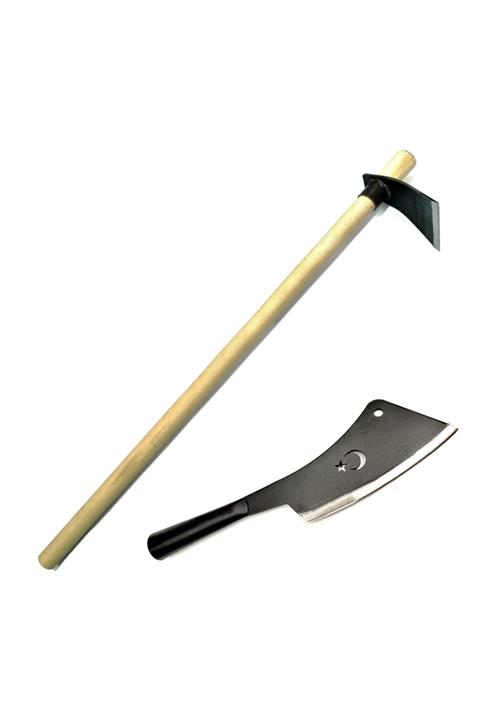 isem casting Çelikten Dövme El Yapımı Düz Çapa Ay Yıldızlı Tahra 2 Li Set