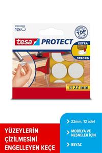 Tesa Protect Çizilmeye Karşı Koruma Sağlayan Keçe, Yuvarlak, 22mm, 12 adet, beyaz