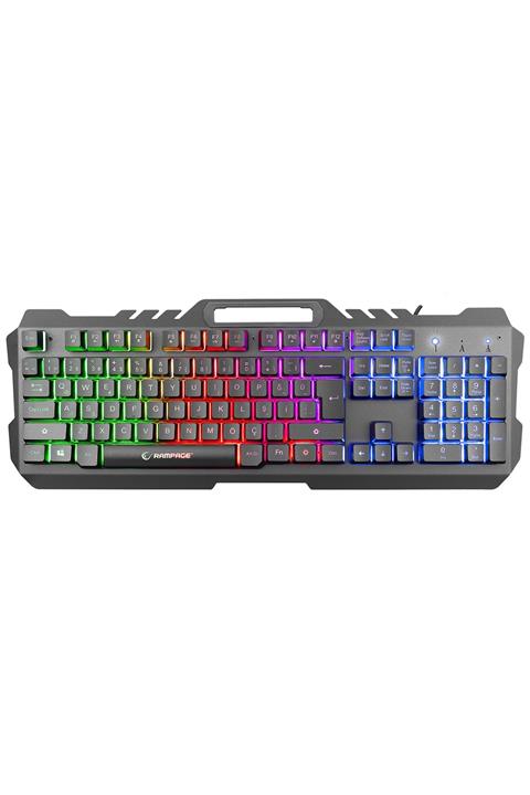 Rampage Rampage Kb-r57 X-jammer Gökkuşağı Aydınlatmalı Usb Tam Türkçe Gaming Oyuncu Klavyesi