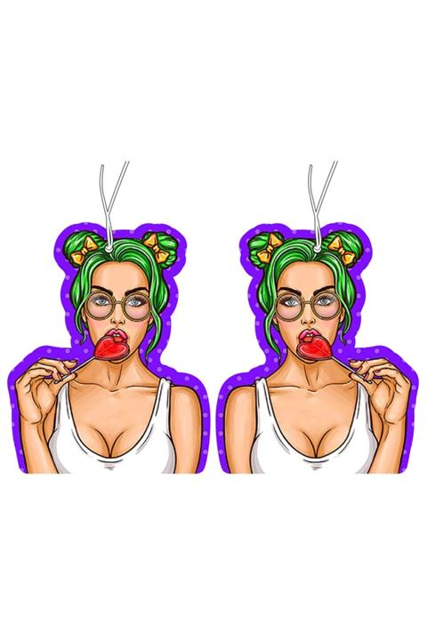 CME Lolipoplu Kız, Pin Up Girl Tasarımlı Dekoratif Araç Kokusu