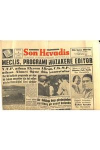 Gökçe Koleksiyon Son Havadis Gazetesi 1 Aralık 1961 - Necdet Uğur Emniyet Müdürü Oldu