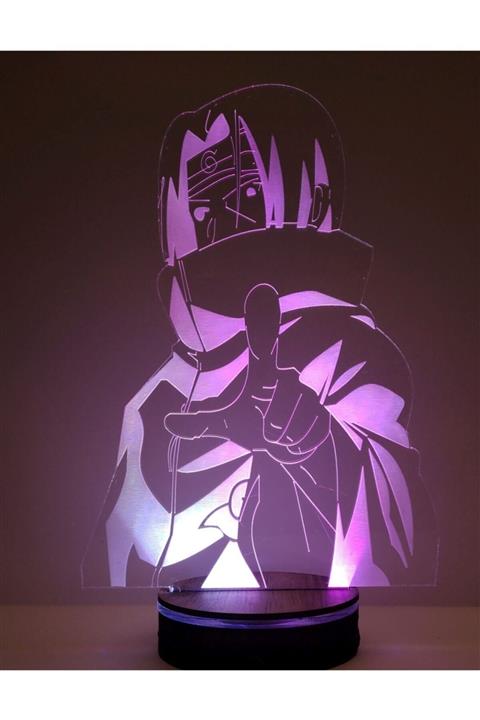 Tablo Art House Naruto Itachi 3d 3 Boyutlu Led Lamba Masa Lambası