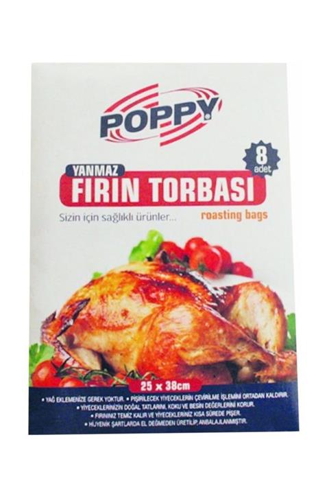 Poppy Yanmaz Fırın Torbası 8'li X 48 Paket 384'lü