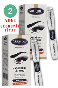 ARUNDO XİR Dolgunlaştırıcı Uzatıcı Keratin Katkılı Kirpik Ve Kaş Serumu 10+10 ml X 2 Adet