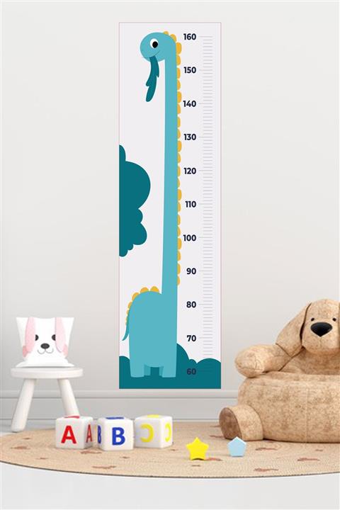 Sepet Yıldızı Dinazor Çocuk Odası Boy Ölçer Sticker 110x30 cm