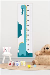 Sepet Yıldızı Dinazor Çocuk Odası Boy Ölçer Sticker 110x30 cm