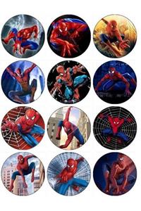 velomy Spiderman Şekerli Kağıda Cupcake Ve Kurabiye Baskı