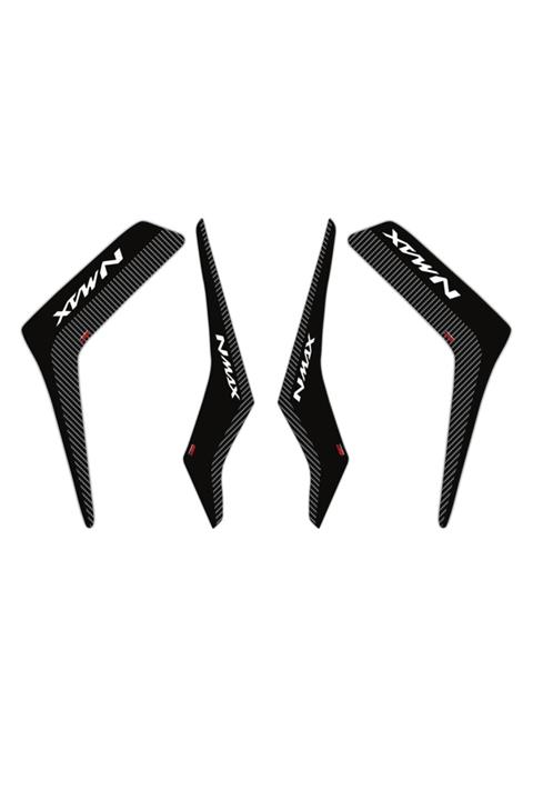 GP KOMPOZİT Yamaha Nmax 125-155 2015-2020 Uyumlu Tank Pad Seti Siyah-karbon