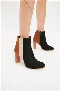 TRENDYOL SHOES Siyah Süet Kadın Bot & Bootie TAKAW22BO0016