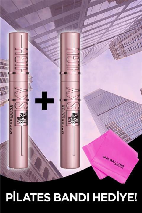 Maybelline New York Lash Sensational Sky High Maskara 2'li Set + Pilates Bandı