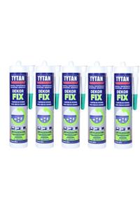 TYTAN 5 Adet Dekor Fix Strafor Montaj Yapıştırıcısı Silikon Tavan Kaplama 310 ml