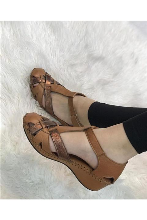 SLONCH Kadın Yazlık Dolgu Topuk Ortopedik Taban Espadril