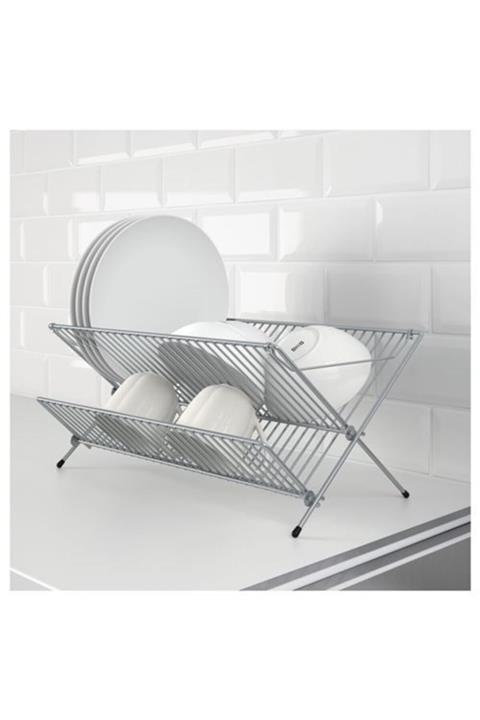 IKEA Bulaşıklık Meridyendukkan Bulaşık Sepeti Galvanizli 29x48 Cm Katlanabilir