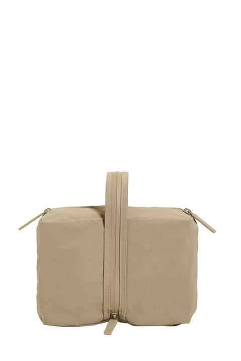 Oysho Fermuarlı Vizon Rengi Spor Makyaj Çantası