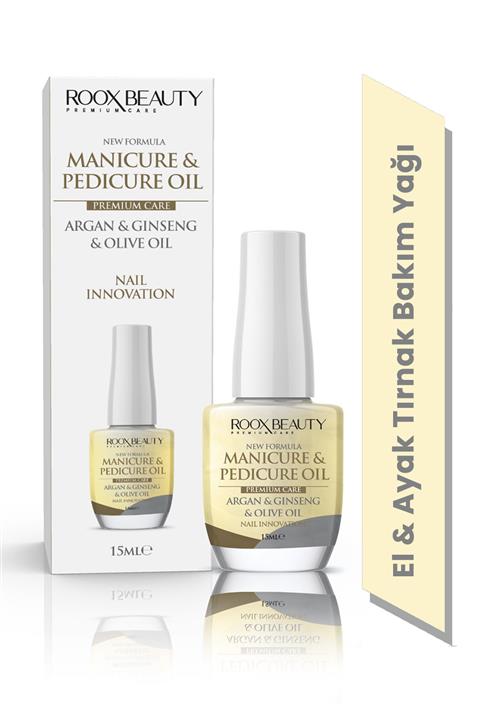 Roox Beauty Manikür & Pedikür Tırnak Bakım Yağı - Argan & Ginseng Oil 15 ml
