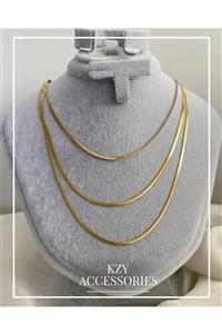 KZY ACCESSORIES Italyan Model Çoklu Çelik Kolye