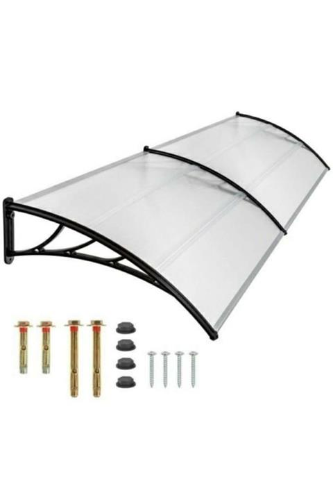 4A GROUPS 4a Kapı Üstü Pratik Plastik Sundurma 100*240 cm- Şeffaf 300000-0111