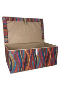 Arrita Home Özel Seri Kumaş Kapaklı Katlanabilir Çok Amaçlı Kutu 70x40x30 Cm