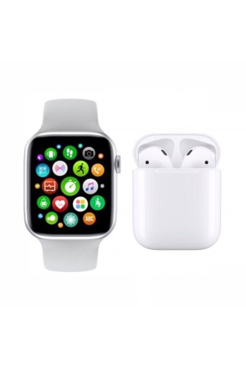 SmartWatch Akıllı Saat Smart Watch T500 + Airpods 12 Kablosuz Kulaklık 2'li