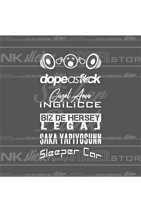 Sticker Bank Araba Sticker Arka Cam Sticker Set11