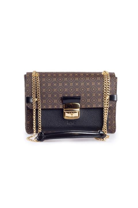 Flower Kahve Monogram Kadın Çanta