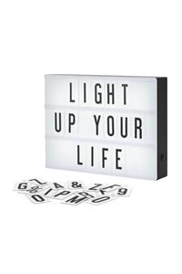 ALFAGİFT Lightbox A4 Led Işık Işıklı Mesaj Panosu 96 Harf Light Box Pano