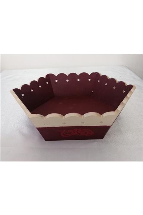 KAYAPINAR GİRİŞİMCİ KADINLAR KOOPERATİFİ Ahşap Boyamalı El Emeği Ekmek Sepeti