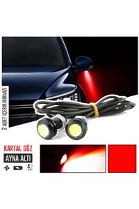 C9 Ayna Altı Kartal Göz 2'li Led - Kırmızı