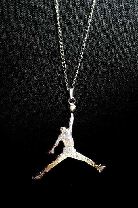 Bijustore Michael Jordan Slam Dunk Basketbol Kolye