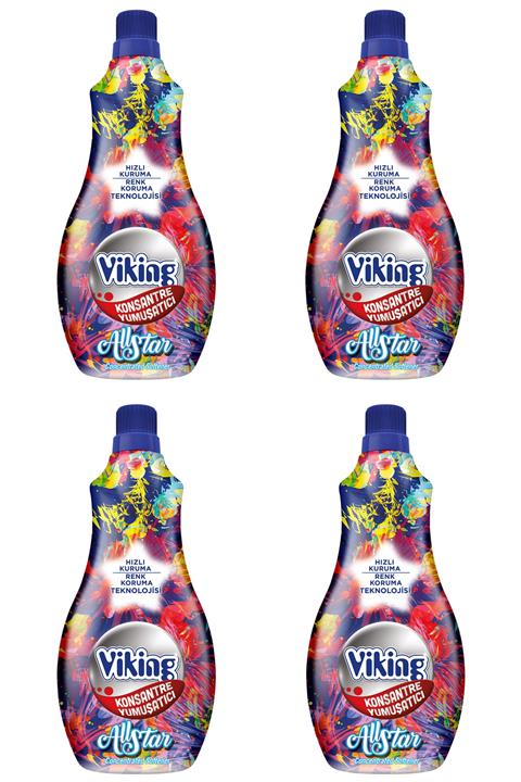 Viking Konsantre Çamaşır Yumuşatıcı Allstar 1440 ml 4'lü Set