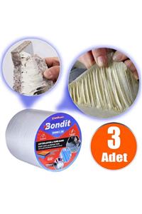 Bondit Çatı Izolasyon Ses Su Yalıtım Tamir Bandı Çamur Bant 10 Cm X 2 Metre (3 ADET)