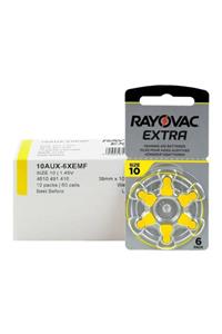 Rayovac Extra 10 Numara Işitme Cihazı Pili ( Pr70 ) 6 Lı X 10 Paket 60 Adet Pil Renk Kodu Sarı