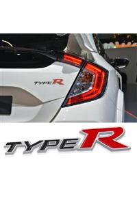 Fardoktoru Typer Logo Arma Yapıştırmalı Metal Bagaj Yazısı Honda Cıvıc