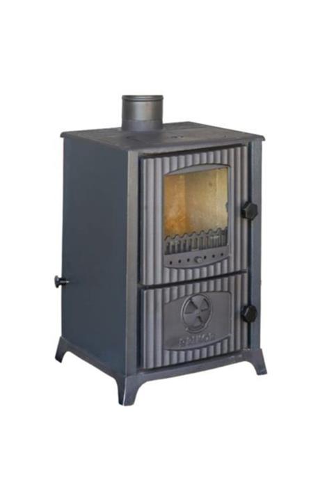 REKOR Asia Siyah Mat Camlı Şömine