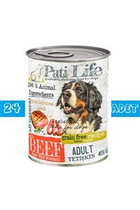 Pati Life 24'lü Konserve Sığır Etli Köpek Maması 24 Adet 415 Gr Mama