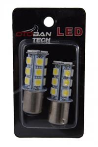 OTOBAN Oto Geri Vites-park Led Ampülü Çift Duy 18 Çip Smd 1157 5050 12 V Beyaz