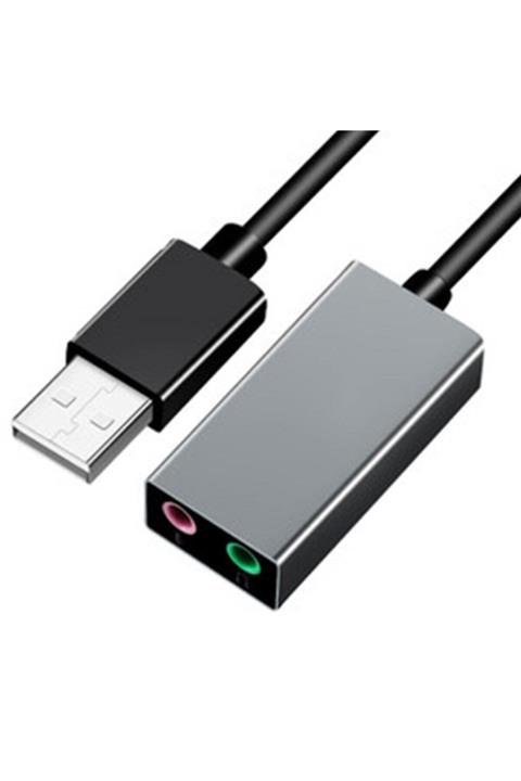 Profisher Usb 3d Ses Kartı Sürücüsü Harici Çift Kanallı Mikrofon Ses Adaptörü