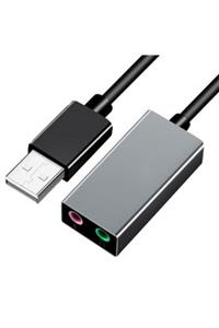 Profisher Usb 3d Ses Kartı Sürücüsü Harici Çift Kanallı Mikrofon Ses Adaptörü